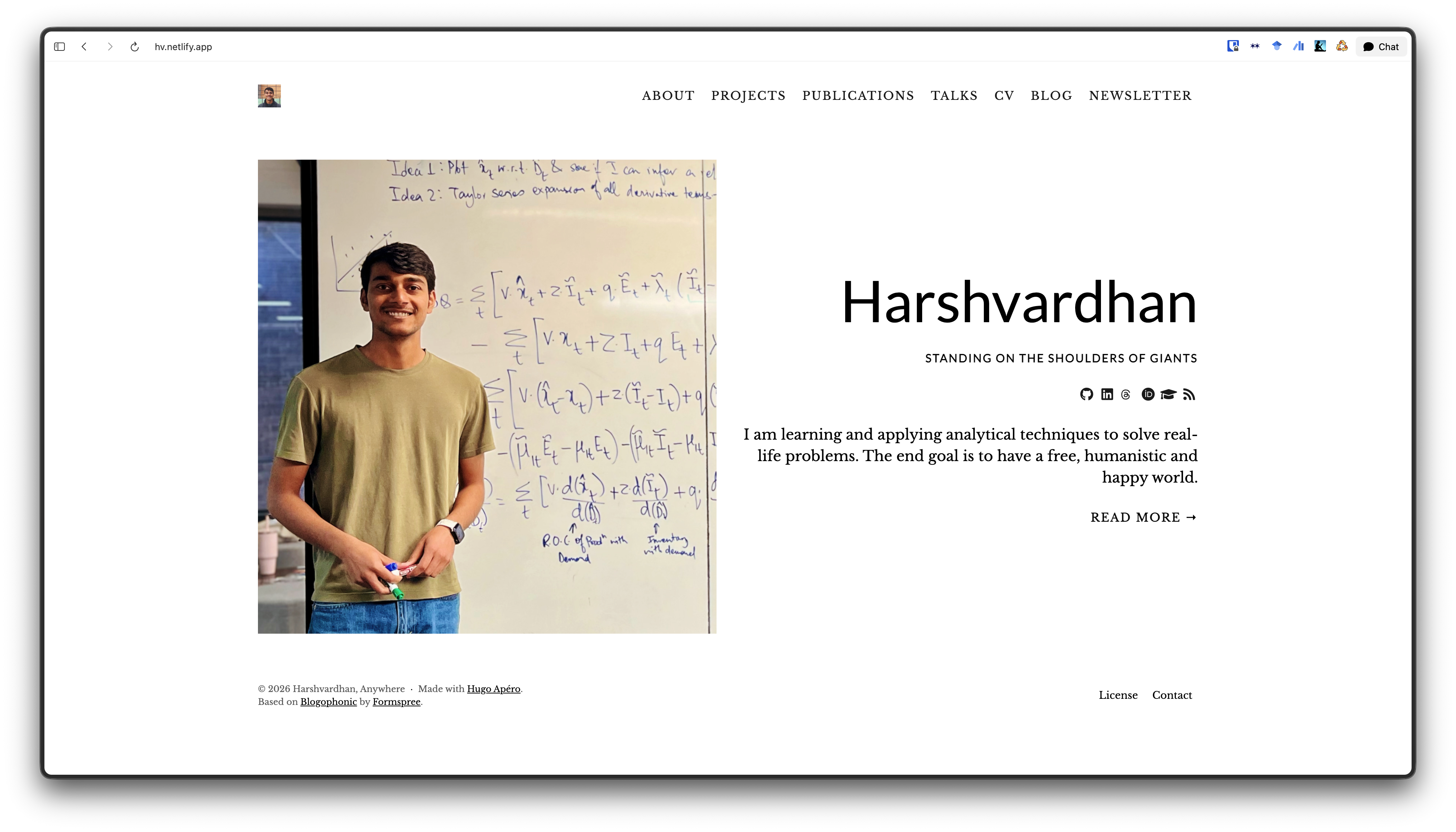 The old personal website, built with Hugo Apero