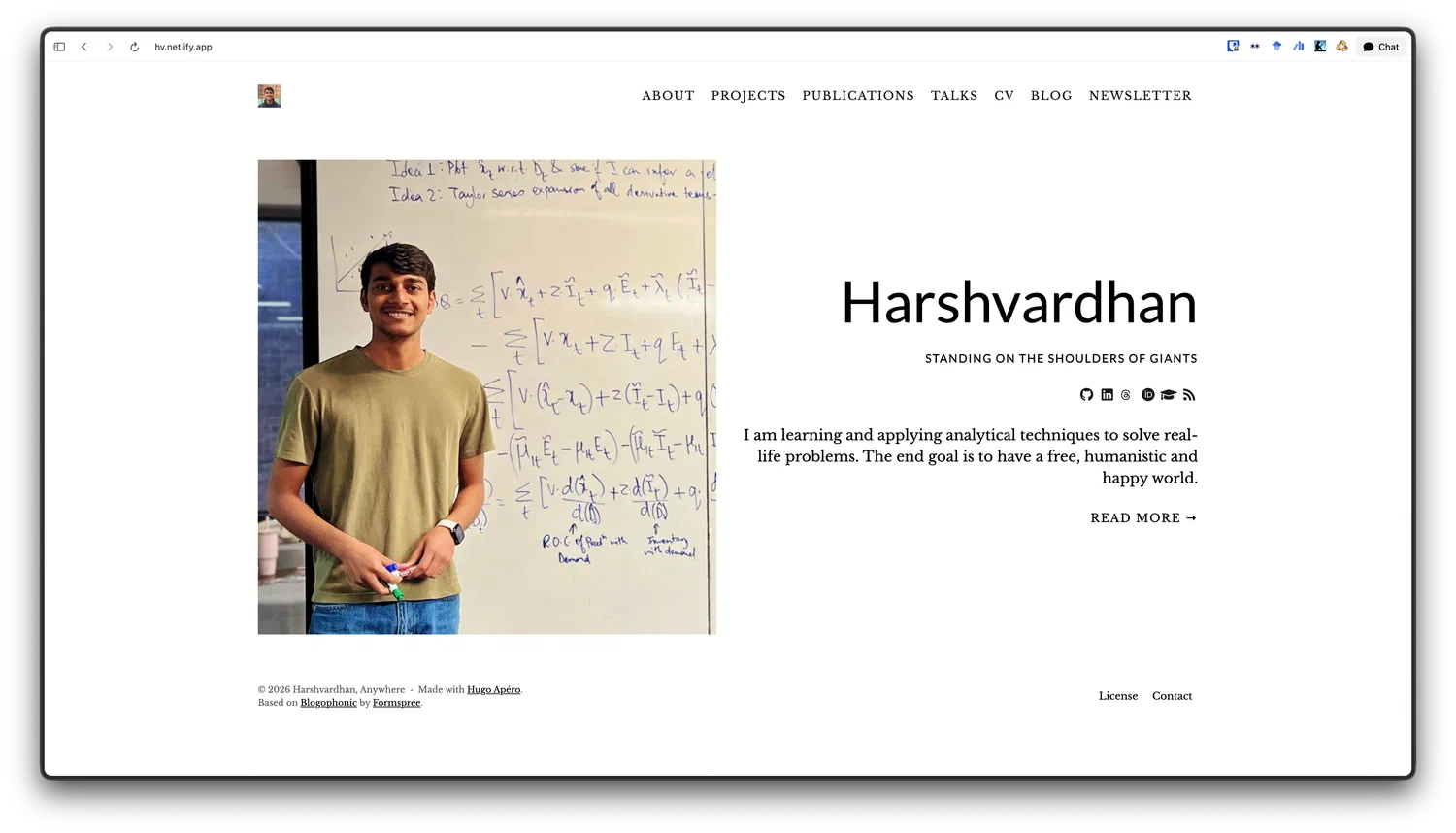 The old personal website, built with Hugo Apero